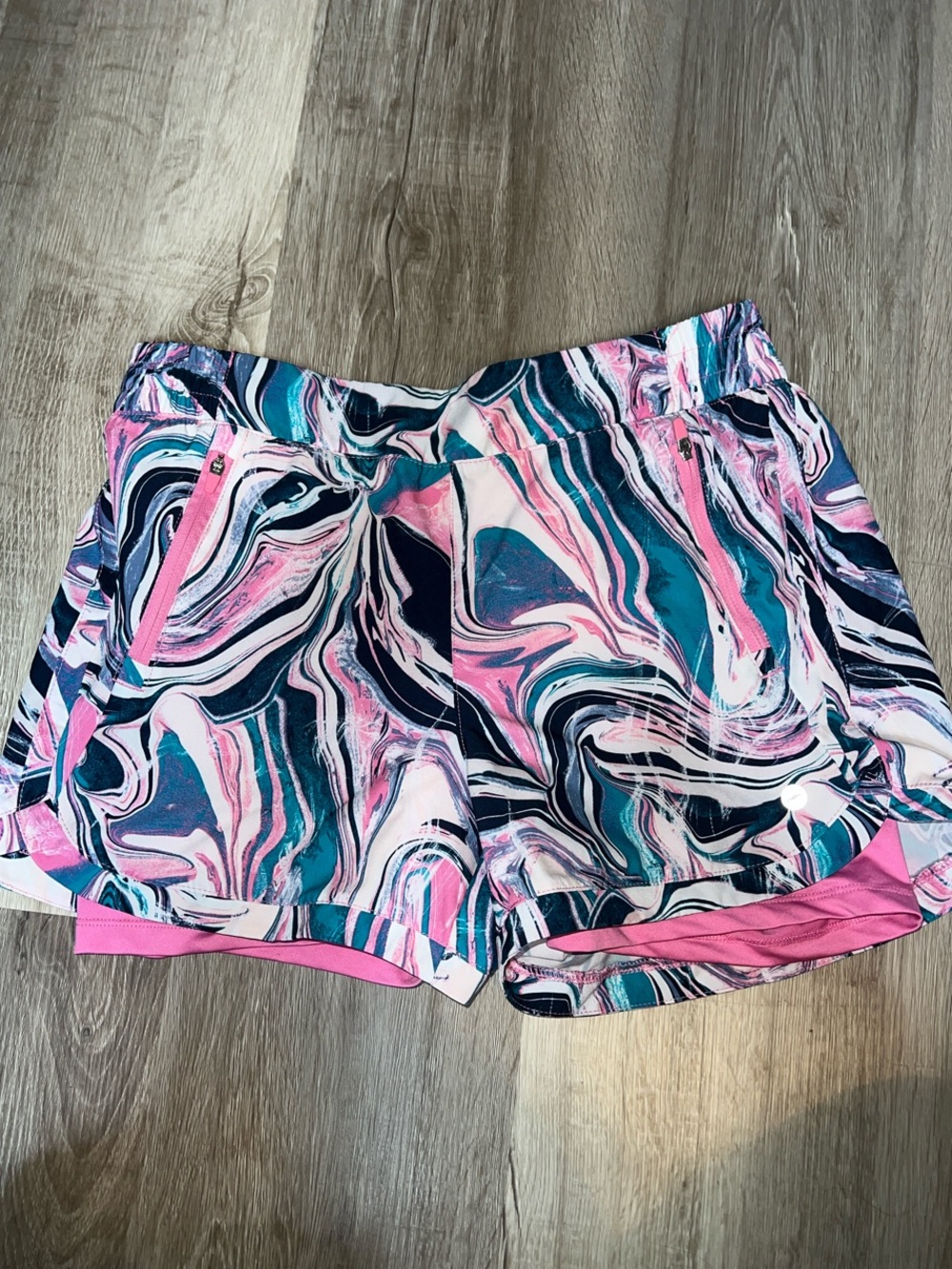 Girls Athletic shorts with pockets and built-in compression shorts